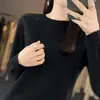 Suéter de tricô, pulôver de inverno feminino de alta qualidade, novo estilo, camada base de fleece Andy, peça de vestuário feminina de primeira linha com enfeites de strass, gola redonda transfronteiriça