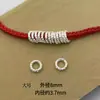 Alambre de Plata Pura 999 Espaciadores en Forma de Aro Anillos Espaciadores Sólidos Accesorios Hilo para Ensartar Cuentas Pulsera de Cristal