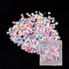 Múltiples Tipos de Lentejuelas, Brillantina de Colores de Forma Irregular, Accesorios Decorativos con Pegamento Multicolores, Polvo de Brillantina Láser de Estrella de Cinco Puntas para Manualidades