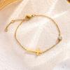 [Acero de titanio de cuerpo completo] Collar de cruz de diamantes con diseño de estilo europeo y americano, cadena de clavícula simple y brillante, collar de retención de color para mujer