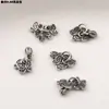 Plata Esterlina S925 Calabaza Mariposa Flor Xiangyun Anillo Corredizo Accesorios Retro Viejo DIY Hecho a Mano Material con Cuentas