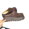Zuecos de Plataforma con Suela Gruesa de Cuero Suave Mate para Mujer, Zapatos Versátiles Slip-On de Cuero Suave Retro para Mujeres Menudas para Aumentar la Altura