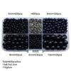 4-10 mm perla sintética redonda no porosa accesorios para el cabello DIY accesorios cuentas sueltas ropa bolsos zapatos dispositivo para enhebrar perlas material