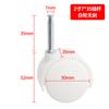 Ruedas universales de plástico blanco de 2 pulgadas al por mayor de fábrica, rueda universal, mueble, gabinete, rueda para silla de oficina, vástago, rueda universal