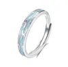 Anillos de Pareja Fluorescentes Niebla Jiangnan de Plata de Ley S925 para Hombres y Mujeres Nuevo Estilo Chino Lujo Accesible Joyería Luminosa de Nicho Venta al por Mayor