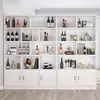 Armario de vino estante vitrina contra la pared sala de estar 2026 nuevo mueble lateral decorativo mueble vertical color madera maciza mueble pequeño para vino de celebridad de internet