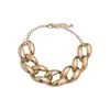 Collar de Cadena Brillante de Acrílico Europeo y Americano, Cadena para Clavícula de Estilo Punk de Moda y Exagerado, Cadena de Cuello Elegante de Gama Alta de Nicho