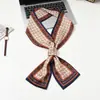Bufanda Estrecha para Mujer Primavera Otoño Verano Estilo Extranjero Moderna Corea del Sur Versátil Bufanda Decorativa Bufanda de Invierno Estampada Bufanda Estrecha Delgada