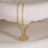 Europa y Estados Unidos joyería transfronteriza nuevo collar de 26 letras inglesas femenino incrustado circón nicho temperamento cadena clavicular nkb798