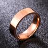 Anillo de pareja electrochapado en acero de titanio transfronterizo de 6 mm de arco interior plano exterior de acero inoxidable al por mayor joyería de alta gama