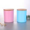 Taza de Vela Colorida Transfronteriza Esmerilada Portavela Aromática con Tapa Vidrio para Aromaterapia Hogar Multiespecificación