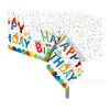 Zb359 Toalha de Mesa Feliz Aniversário 130*220cm Festa de Aniversário Decoração Colorida de Velas Toalha de Mesa Descartável de Pe