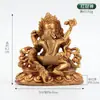 Dios de la Riqueza Amarillo Cinco Elementos Dios de la Riqueza Nepal Hecho a Mano Bronce Dorado Blanco y Negro Dios de la Riqueza Portátil Pequeño Buda Decoración
