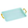 Bandeja de taza de agua de lujo ligera para el hogar, sala de estar, nueva bandeja de té rectangular de alta gama para colocar tazas de té, bandeja de taza refinada