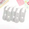 Meias Invisíveis de Agulha Dupla Haibaina Nova Coleção Primavera/Verão 2026 Estilo Japonês Listra Vertical Boca Rasa Silicone Cor de Doce Meias Femininas