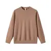 Suéter OT para Hombre Cuello Redondo Old Money, Suéter de Punto Base Casual Holgado Cálido Color Sólido Nuevo Otoño/Invierno para Hombre
