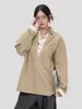 Tendência Outono 2025 Preguiçoso Ins Alto Padrão Zero Pressão Algodão Linho Francês Minimalista Relaxado Leve Jaqueta Camisa Simples