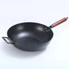 Nuevo Olla de Hierro Gruesa Forjada Estilo Antiguo Hogareña Multifuncional Antiadherente Sin Recubrimiento Menos Humo de Aceite Sartén para Saltear En Stock