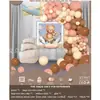 Conjunto de Balões de Aniversário Infantil para Crianças de 1 a 5 Anos, Suprimentos de Decoração para Cena de Festa, Conjunto Completo para Meninos e Meninas