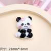 Acessórios de resina Diversão infantil artesanal DIY Creme Gel Hairpin Hole Sapatos Fivela Jóias Bonito Big Card Pêssego Panda