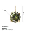 Nuevo Colgante Geométrico Redondo de Circonia Incrustada con Doce Piedras de Nacimiento Coloridas 6*6mm Colgante Sencillo Exquisitos Accesorios DIY