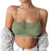 Top de encaje sexy tipo tubo transparente de color liso para exportación europea y americana, base de camisola 3088