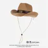 Chapéu de Cowboy Ocidental Borda Enrolada Chapéu de Praia Acessórios de Viagem à Beira-Mar Chapéu de Sol Chapéu de Sol Proteção Solar Transfronteiriça Chapéu de Cowboy
