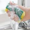 Cepillo de esponja para limpieza de cocina, artefacto para ollas, venta al por mayor, estropajo para lavavajillas, descontaminación de alta densidad, buena esponja de doble cara, bloque de limpieza