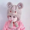 Gorro Infantil para Otoño e Invierno, Lindo y Adorable Gorro de Lana Tejida para Niños, Grueso y Cálido con Protección para los Oídos a Prueba de Viento para Niñas