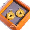 Pingente de fivela de segurança de seda com diamante dourado e areia do Vietnã de longa duração, colar de disco oco, corrente de suéter, acessórios femininos