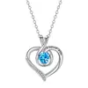 Knn-440 Collar de Corazón de Diamante Amor Eterno para Mujer, Kamanqi Cadena de Clavícula de Lujo Ligero de Alta Gama Transfronteriza al por Mayor