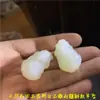 Jade Hetian Natural Material Ruso Jade Blanco Tallado Colgante Pixiu para Hombres y Mujeres Lámina Colgante de Jade Blanco Joyería