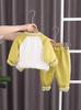 Traje de otoño para niños 2024 nuevo, 1-2-3 años, 5 niños, bebé, guapo, primavera y otoño, uniforme de béisbol, conjunto de tres piezas