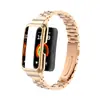 Adecuado para Correa de Reloj Huawei Band 10, Pulsera de Acero Inoxidable Sólido de Tres Eslabones, Correa Metálica Universal para Huawei 987 Band