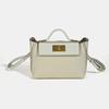 Bolsa feminina de couro genuíno High-end 2024 Nova Kelly Bolsa All-match Dumpling Bolsa Textura Mão Ombro Crossbody Bolsa