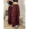 Calça Esportiva Americana 2023 Feminina Primavera e Outono Novas Calças Banana hiphop Dança Jazz Casual Larga Solta Macacão Wide-leg
