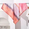 Elegante e de Alta Qualidade Roupa Externa Lenço de Seda Feminino 90cm Lenço Quadrado Grande Xale Versátil Lenço Novo para Primavera e Outono para Combinar com Camisas