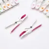 Pinzas para la ropa de plástico coloridas y personalizables para el hogar, fuertes, de dos colores, con mango suave, antideslizantes, a prueba de viento, clips de secado sin marcas