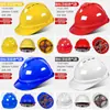 Capacete de Segurança para Obra Impressão Personalizada Norma Nacional Espessado em V Abs Anti-Impacto Respirável Fabricante de Capacete de Segurança para Construção