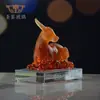 Buey del Zodiaco Ámbar Esmaltado con Base Adornos de Sala de Exposiciones Año del Buey Regalos de Empresa al por Mayor Personalizados