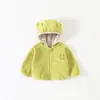 Chaqueta de Polar para Niños y Niñas Otoño e Invierno Ropa Nueva de Invierno para Niños con Felpa Plus Gruesa Cardigan Cálido con Capucha Pieza Única