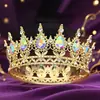 Corona de Tiara de Aleación Barroca Transfronteriza Europea y Americana 16 Gotas de Agua Flor Corona Redonda Completa Adornos para Decoración de Pasteles