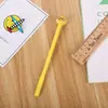 Caneta Gel Criativa de Pato de Borracha Macia Desenho Animado para Estudantes, Caneta de Assinatura Fresca para Escritório, Material Escolar Fofo, Caneta à Base de Água