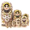 Bonecas Matrioska Russas Artesanais de 10 Camadas Apresentando Designs Complexos Queimados na Madeira e Padrões Florais Pintados à Mão Feitas de Madeira de Tília Ideais para Lembrancinhas Decoração de Casa e Presentes Educacionais