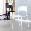Casa Estilo Minimalista Moderno Cadeira Plástica Individual Casual com Encosto Cadeira Pequena Empilhável Cadeira Pequena para Sala de Estar em Casa