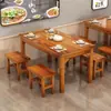 Conjunto de Mesa e Cadeiras para Restaurante em Madeira Maciça, Mesa e Cadeiras para Lanchonete Fast Food, Mesa para Restaurante de Churrasco, Mesa e Cadeiras para Padaria de Café da Manhã Carbonizadas