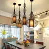 Nova gaiola de pássaro de ferro estilo chinês cafeteria bar luminárias americana criativa restaurante de chá escada lustre Iluminação nobre