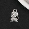 Pingente Transfronteiriço 12 Signos do Zodíaco Prata Tibetana Ano da Serpente DIY Liga Prata Antiga Acessórios de Joalheria Material para Pingente de Pulseira Colar