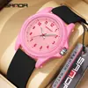 Reloj de Examen Sanda Estudiante de Secundaria Lectura del Tiempo Reloj Dopamina Esfera Grande Simple Resistente al Agua Reloj de Cuarzo Masculino