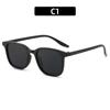 Gafas de sol de caja de colores brillantes nuevas 2024, gafas de sol retro de moda europea y americana, gafas de sol fotográficas callejeras populares en Internet